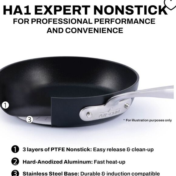 All-Clad Essentials HA1 Expert Hard Anodized Non-Stick 4QT Soup Pot w/ Lid - Picture 4 of 10